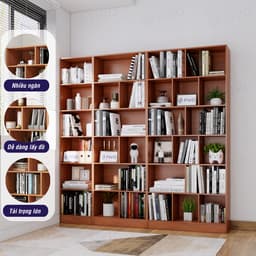 Thumbnail Kệ Sách Gỗ Để Sàn Cao Cấp FIVO FB70, Tấm Lưng Dày Dặn, Dễ Dàng Lắp Ráp, Thiết Kế Thanh Lịch 4