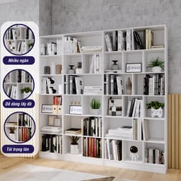 Thumbnail Kệ Sách Đứng Thông Minh FIVO Mẫu FB70, Tấm Lưng Chắc Chắn, Tặng Phụ Kiện Lắp Ráp (40x24x179cm) 3