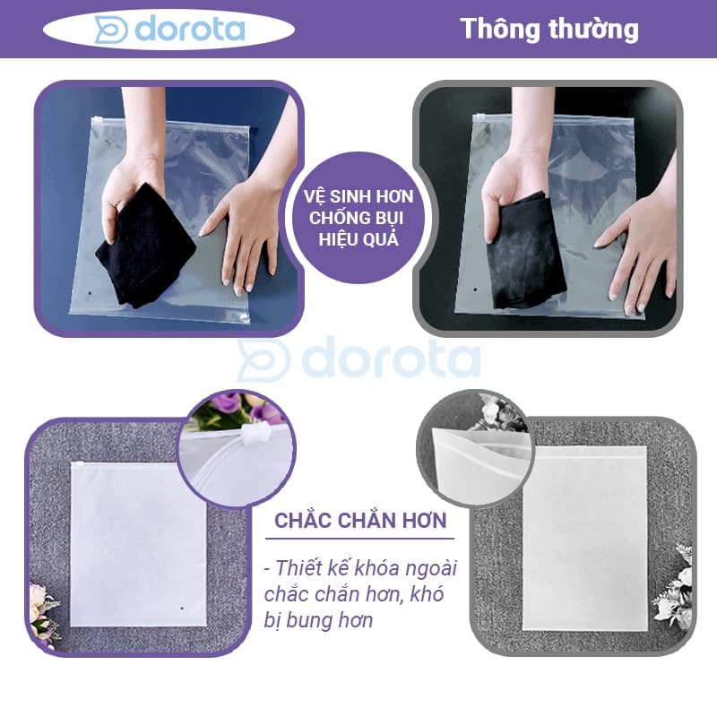 Ảnh Túi zip đựng quần áo du lịch đựng mỹ phẩm tất vớ, túi bảo quản đồ cất vali túi xách TZ 2