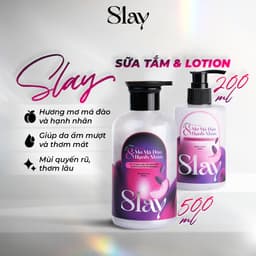 Thumbnail Sữa Tắm & Sữa Dưỡng Thể Body Lotion SLAY Hương Mơ Má Đào & Hạnh Nhân 200ml/500ml 1