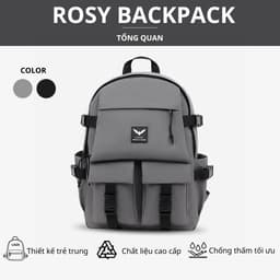 Thumbnail Balo nam nữ thời trang LAZA Rosy Backpack 496 chất liệu trượt nước cao cấp 2