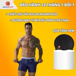 Thumbnail Quần Bơi Nam Tặng Kèm Nón Bơi | Quần Bơi Boxer Có Túi | Chất Liệu Superfine Polyester Thoáng Khí | Cleacco QBCT – Boro S 2