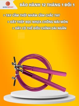 Thumbnail Dây nhảy Bảo Hành 12 Tháng Dây Nhảy Thép Tay Cầm Hợp Kim Nhôm Chắc Chắn Cleacco DNT Boro Sport 1