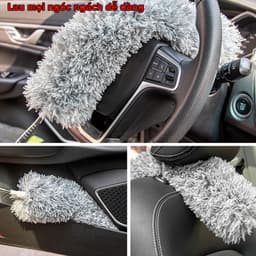 Thumbnail Chổi Phất Trần Lau Chùi Quét Trần Nhà Bụi Bẩn Mạng Nhện Trên Cao Có Cán Inox Điều Chỉnh Độ Dài Tới 2,8m Hãng Amalife 3