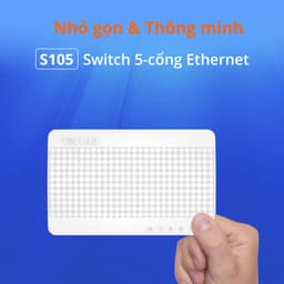 Thumbnail Bộ Chia Mạng Switch Để Bàn Tenda S105 5 Cổng 10/100Mbps - Hàng Chính Hãng 2