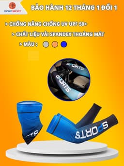 Thumbnail Găng Tay Chống Nắng UPF 50+ Ống Tay Chống Nắng Sport chống UV Vải Thoáng Khí Co Giãn 4 Chiều Cleacco GTCNS Boro Sport 1