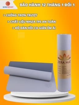 Thumbnail Thảm Tập Yoga định tuyến Bảo hành 12 tháng 1 đổi 1 Thảm Yoga Chống Trượt 2 Lớp 6 mm Chất Liệu TPE Êm Ái BORO SPORT 1
