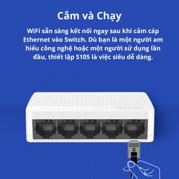 Thumbnail Bộ Chia Mạng Switch Để Bàn Tenda S105 5 Cổng 10/100Mbps - Hàng Chính Hãng 4