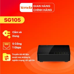 Thumbnail Bộ Chia Mạng Switch Để Bàn Tenda SG105 5 Cổng 10/100/1000Mbps - Hàng Chính Hãng 1