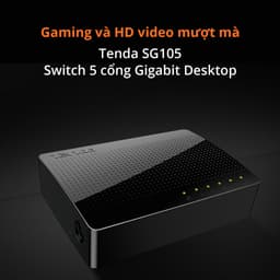 Thumbnail Bộ Chia Mạng Switch Để Bàn Tenda SG105 5 Cổng 10/100/1000Mbps - Hàng Chính Hãng 3