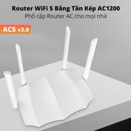 Thumbnail Bộ phát Wifi Tenda AC5 Băng Tần Kép Chuẩn AC 1200Mbps - Hàng Chính Hãng 2