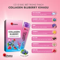 Thumbnail Thạch Collagen Kihasu Vị Việt Quất Làm Đẹp Da Từ Bên Trong, Chống Lão Hóa, Tăng Cường Độ Ẩm, Hương Vị Thơm Ngon Dễ Dùng 2