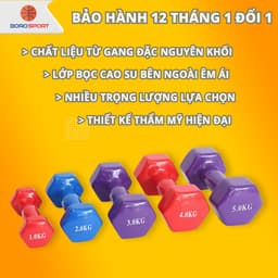 Thumbnail Tạ Tay Nữ Bảo Hành 12 Tháng Tạ Tay Tập Gym Chất Liệu Gang Nguyên Khối Bọc Cao Su Êm Ái Cleacco TTN Boro Sport ( 1 Cái ) 1