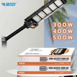 Thumbnail Đèn Năng Lượng Mặt Trời Liền Thể, Đèn Cao Áp Cảm Biến MODI SOLAR Chống Nước Loại 300W, 400W, 500W 1