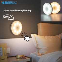 Thumbnail Đèn Led Tròn Cảm Biến Chuyển Động Thông Minh MODI SOLAR, Đèn Cảm Biến Không Dây, Dán Tường Sạc USB 1