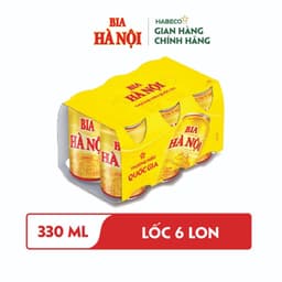Thumbnail HỎA TỐC HÀ NỘI - Lốc 6 lon Bia Hà Nội - HABECO (330ml/ lon) 2