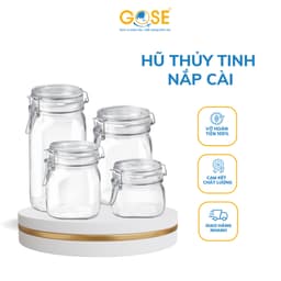 Thumbnail Hũ nắp cài thủy tinh GOSE kín hơi quai kim loại có gioăng cao su đựng thực phẩm tiện lợi đủ size 1