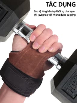 Thumbnail Găng Tay Tập Gym Bảo Hành 12 Tháng Bao Tay Gym Nam Chất Liệu Da Êm Ái Cầm Nắm Dễ Dàng Lifting Grips Cleacco BORO SPORT 3