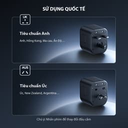 Thumbnail Bộ Chuyển Đổi Cổng Sạc Quốc Tế Công Suất 12W - Hàng chính hãng 2