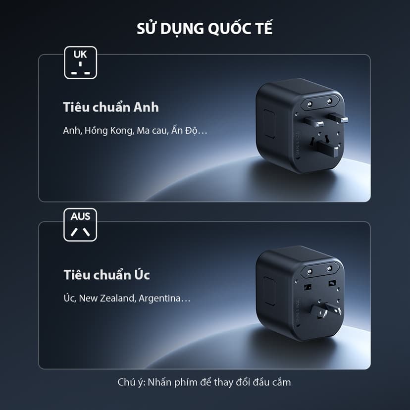 Ảnh Bộ Chuyển Đổi Cổng Sạc Quốc Tế Công Suất 12W - Hàng chính hãng 2