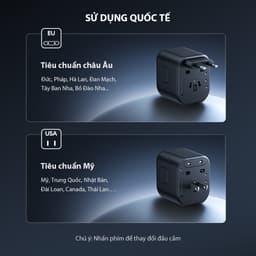 Thumbnail Bộ Chuyển Đổi Cổng Sạc Quốc Tế Công Suất 12W - Hàng chính hãng 3