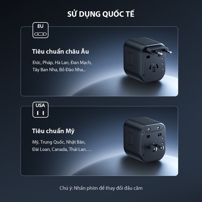 Ảnh Bộ Chuyển Đổi Cổng Sạc Quốc Tế Công Suất 12W - Hàng chính hãng 3