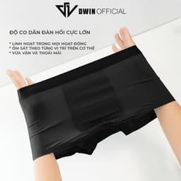 Thumbnail Combo 3 quần lót nam DWIN sịp đùi kháng khuẩn cao cấp boxer vải thun lạnh co dãn 4 chiều 4