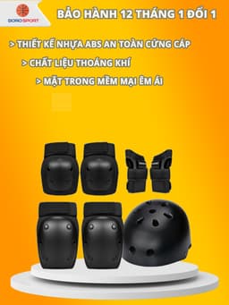 Thumbnail Bộ Giáp Bảo Hộ Trượt Patin Bảo Hành 12 Tháng Bảo Hộ Xe Đạp Gồm 4 Món Tay Gối Khủy Tay Và Nón Cleacco BGBHTP BORO SPORT 1
