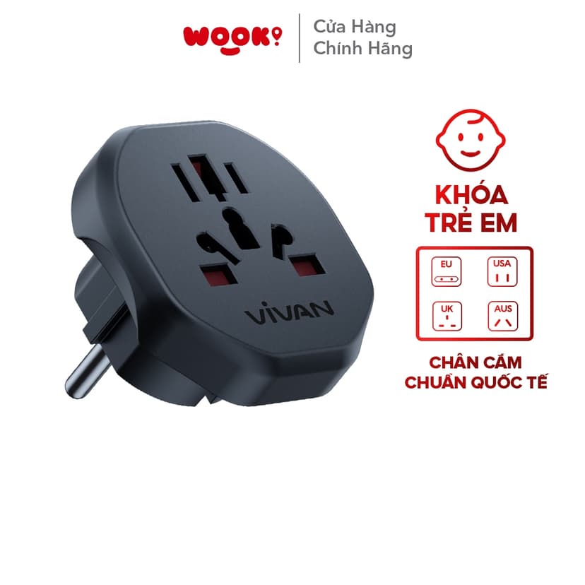 Ảnh Bộ Chuyển Đổi Cổng Sạc Quốc Tế Công Suất 12W - Hàng chính hãng 4