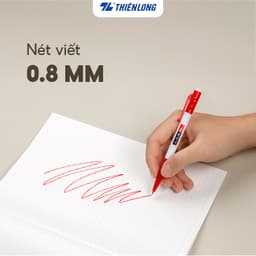 Thumbnail Combo 5/10/20 Bút bi Thiên Long TL-08 - Viết bi ngòi 0.8mm mực xanh/đỏ/đen thiết kế tối giản, dễ sử dụng, dạng bấm cò 2