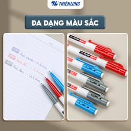 Thumbnail Combo 5/10/20 Bút bi Thiên Long TL-08 - Viết bi ngòi 0.8mm mực xanh/đỏ/đen thiết kế tối giản, dễ sử dụng, dạng bấm cò 4