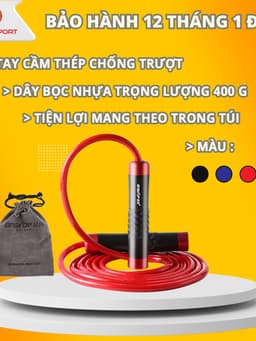 Thumbnail Dây Nhảy Thể Lực Tặng Kèm Túi Dây Nhảy Boxing Trọng Lượng 400g Tay Cầm Kim Loại Cleacco DNTL Boro Sport 1
