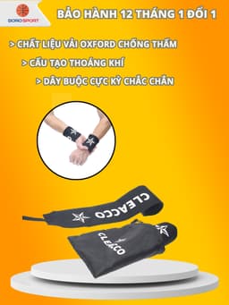 Thumbnail Băng Quấn Cổ Tay Chính Hãng Bộ Băng Quấn Thể Thao Chất Liệu Vải Polyester Dây Buộc Chắc Chắn Cleacco BQCTC Boro Sport 1