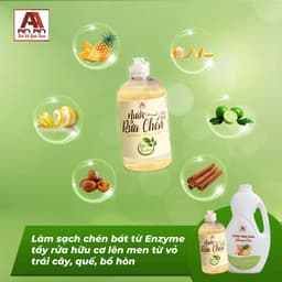 Thumbnail Nước rửa chén bát hữu cơ An An, dầu rửa bát bồ hòn không chất tẩy rửa an toàn cho da tay thân thiện với môi trường 3