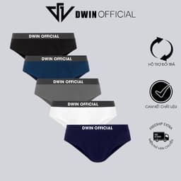 Thumbnail Combo 3 quần lót nam DWIN sịp tam giác kháng khuẩn cao cấp boxer vải thun lạnh co dãn 4 chiều 1