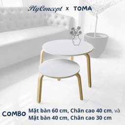Thumbnail Bàn Sofa, Bàn trà đẹp, Bàn Ngồi Bệt kiểu Scandinavian - Plyconcept ToMa Table - Mặt bàn MDF 15 mm 3