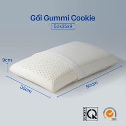 Thumbnail Gối cao su thiên nhiên Gummi Cookie nâng đỡ chắc chắn, thông thoáng, thiết kế độ cong phù hợp 2