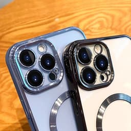 Thumbnail Ốp Điện Thoại từ tính Silicon Trong Suốt KOLEAD P41 Có viền và Vòng Kim Loại Sang Trọng 14 15 Pro Max plus 3