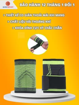 Thumbnail Băng Quấn Bảo Vệ Cổ Tay Chính Hãng Băng Cổ Tay Thể Thao Vải Co Giãn Thoải Mái Thoáng Khí Cleacco BQBVCT MVP Sport 1