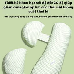 Thumbnail Gối Bầu Cánh Tiên Sợi Tre, Nhung Tăm Organic Cao Cấp KidsWorld Hỗ Trợ Giảm Đau Lưng Cho Mẹ Bầu 3
