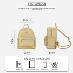 Thumbnail Balo Nữ Thời Trang Cao Cấp IDIGO FBP2-4322, Balo Da Công Sở Chần Trám, Balo Đi Chơi Dạo Phố Đẹp 2