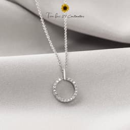 Thumbnail Dây chuyền bạc Circle, Dây chuyền Tiệm bạc 21Centimeters 1