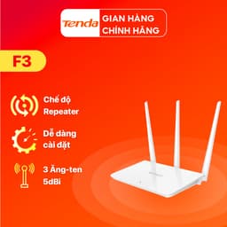 Thumbnail Bộ Phát WiFi Tenda F3 Chuẩn N 300Mbps - Hàng Chính Hãng 1