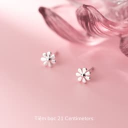 Thumbnail Khuyên tai bạc Mini Daisy Bông tai bạc Tiệm bạc 21 Centimeters 2