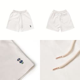 Thumbnail Quần Short Unisex NOAM Original Fox Vải nỉ mềm mịn - Màu Đen/ Trắng/ Xám 2