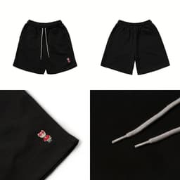 Thumbnail Quần Short Unisex NOAM Original Fox Vải nỉ mềm mịn - Màu Đen/ Trắng/ Xám 3