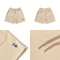 Thumbnail Quần Short Unisex NOAM Original Fox Vải nỉ mềm mịn - Màu Be/ Đỏ/ Xanh navy 2