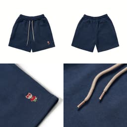 Thumbnail Quần Short Unisex NOAM Original Fox Vải nỉ mềm mịn - Màu Be/ Đỏ/ Xanh navy 3