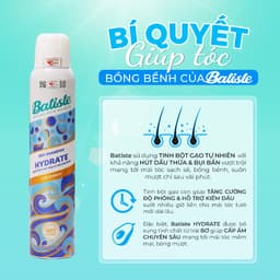 Thumbnail Dầu Gội Khô Batiste Cấp Ẩm Cho Tóc Khô Xơ Batiste Dry Shampoo & Hydrate 200ml 3