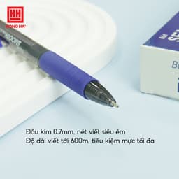 Thumbnail Hộp 12 bút Semi Gel 0.7mm nét viết êm trơn, mực liên tục Hồng Hà (2600) 3